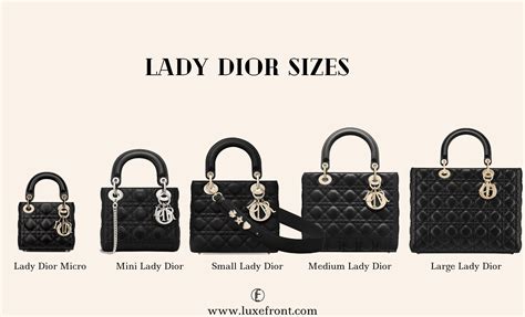 lady dior large size in cm